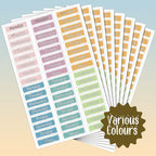 Set of 480 silver foiled day of the week stickers for planners, with removable adhesive date covers for Monday to Sunday.