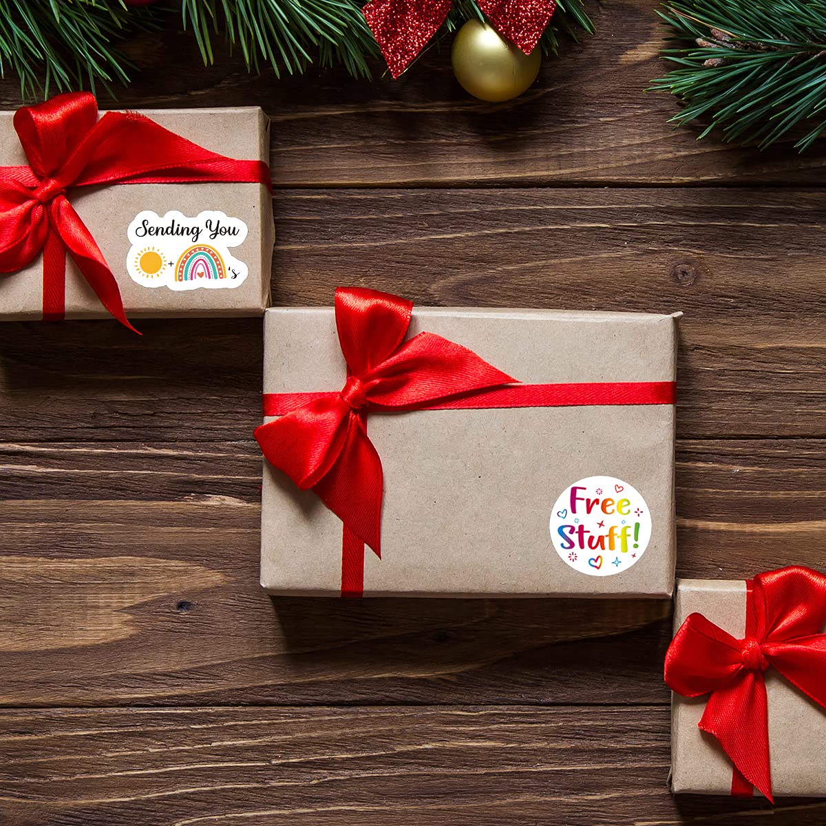Littlefa 1.5" Cute Stuff Business Stickers, Thank You Sticker, Small Business Stickers for Gift Bags Packaging 500 PCS Free Stuff