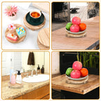 4 Pcs Wooden Risers Display Stands 5", 6", 7", 8", Brown