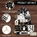 Vercraft Halloween Ghost Tiered Tray Decorations, Ghost
