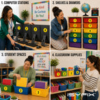 iSYFIX Yellow Consecutive Number Stickers, 1 to 100, 3 Inch, 1 Set 3-inch