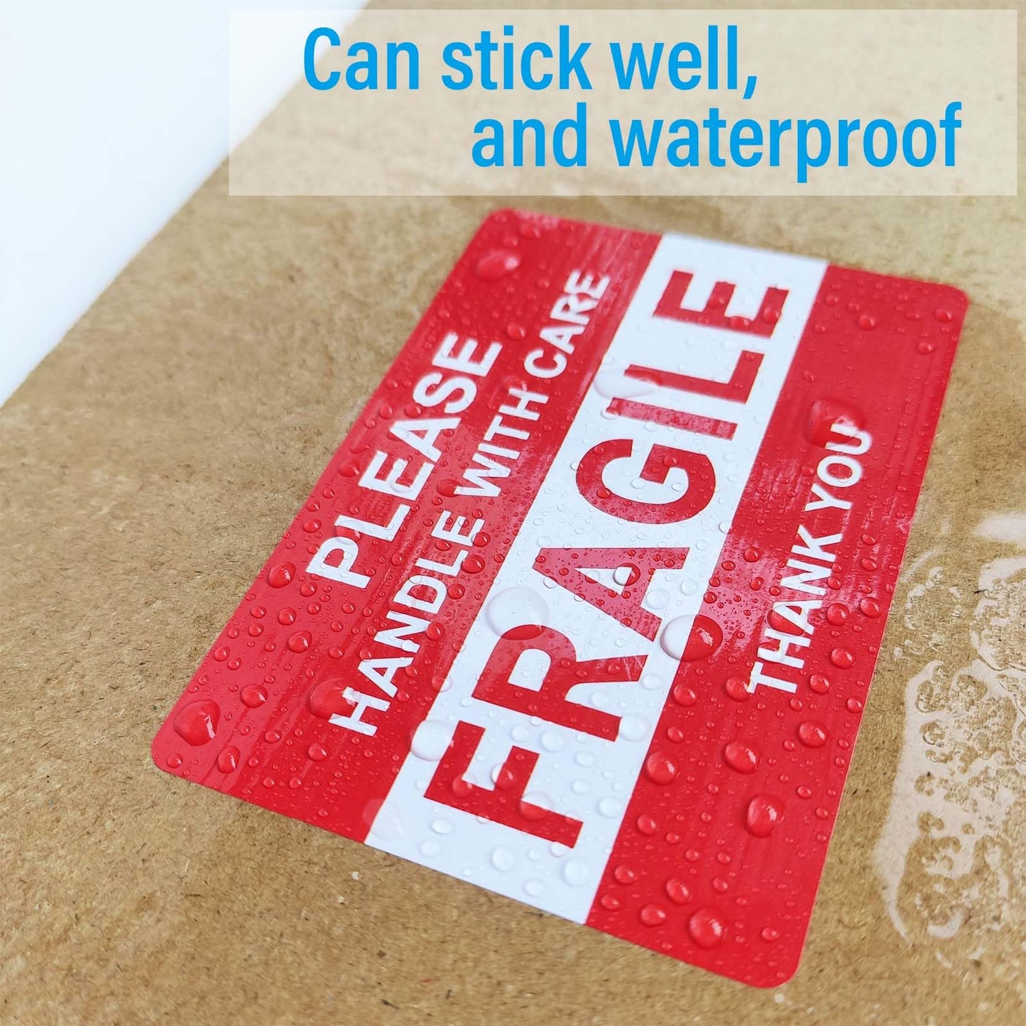 Fragile Stickers, Vinyl Laminated, for Shipping Packing, Weather Resistant UV Protected, Removable, 50 Labels (2.5x3.5 inch) 2.5x3.5 inch