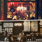 LED Open Sign for Business, 30"x10" Dimmable Brightness Large Electric Light Up Sign, Hanging Installation for Store Restaurant Office Bar Hotel Salon (white) Warm&White(30"x10")