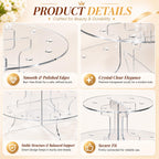 Marsui 1 Pack 36 Holes Cake Pop Display Stand, 3-tiered Clear Cakes Holder