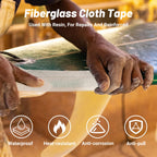 Fiberglass Cloth Tape, 6 oz, 3" Wide x 65.6 yd, Non-Adhesive Woven Fiberglass Insulation Tape for Reinforced Repair, Joints, Seams, Molding