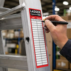 Ladder Inspection Labels Safety Stickers Ladders Red Safety Inspection Tags 8.5 x 2 Inch