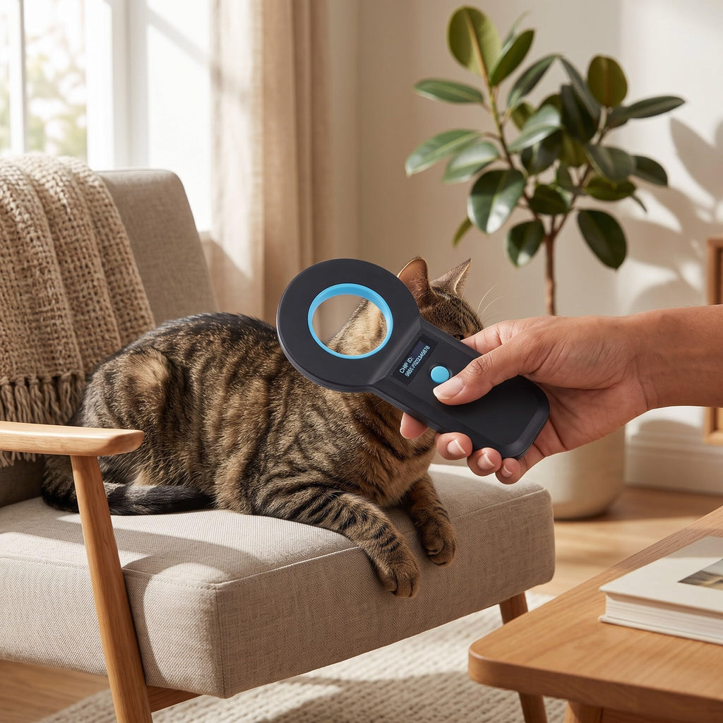 Pet Microchip Scanner Dual Frequency OLED 128 Records
