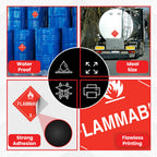 15 x Flammable Stickers and Decals | Flammable Sign | Placard Sticker | Inhalation Hazard Placard | Self-adhesive, UV-resistant, Water-proof Hazard Stickers