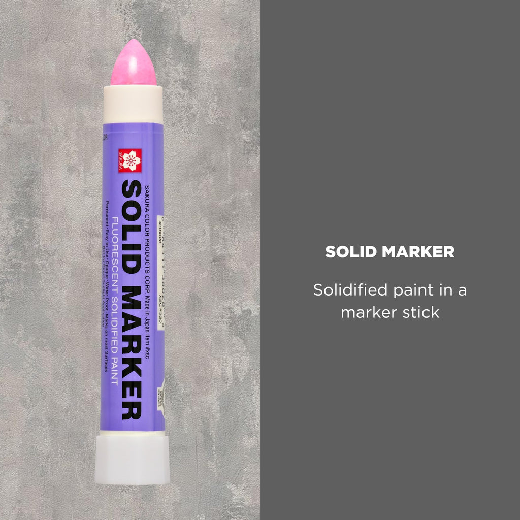 Sakura Solid Paint Markers, Non-Toxic, Fluorescent Pink, 3 Count
