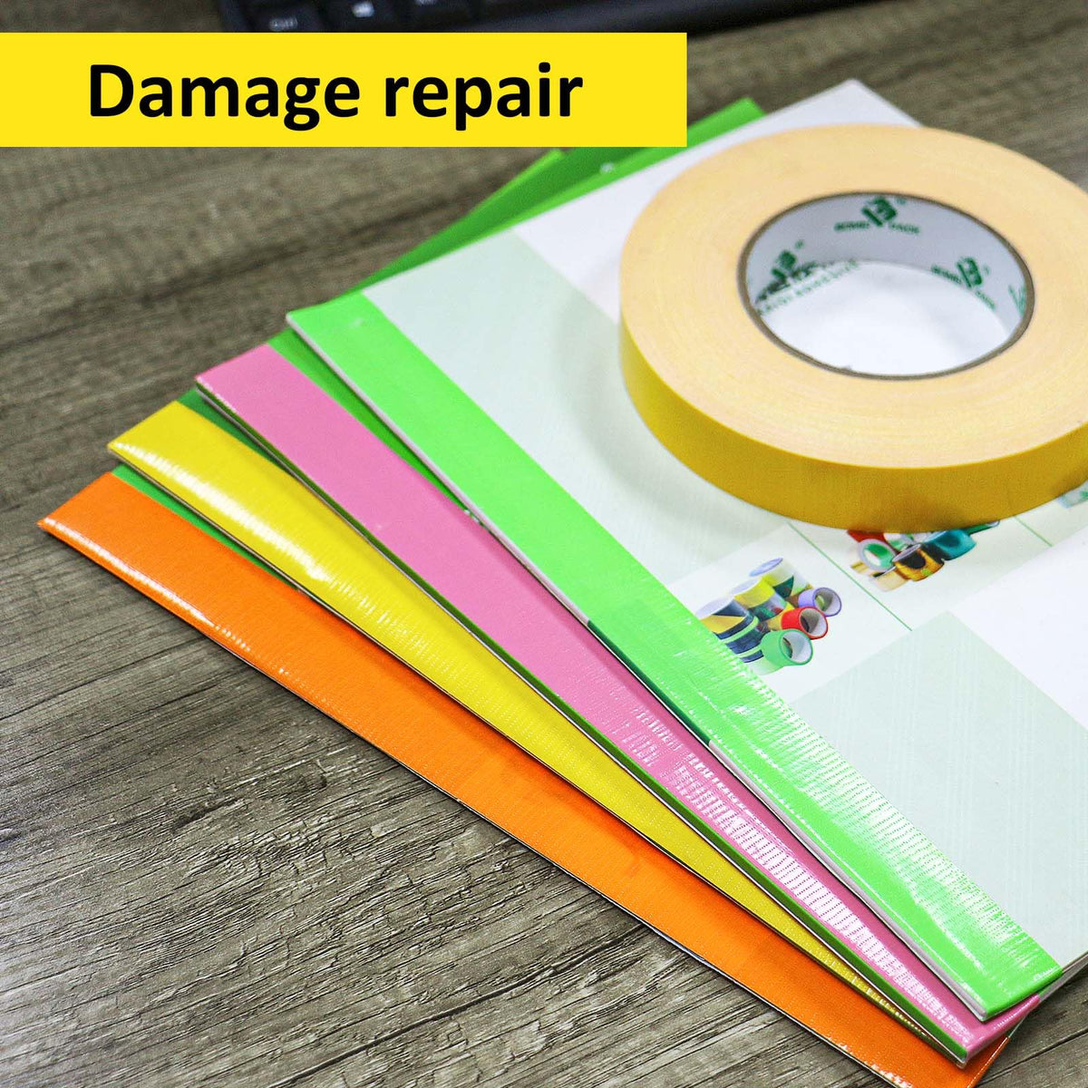 BOMEI PACK Heavy-Duty Duct Tape, 1 inch by 30-Yard,3-Pack, Great for General-Purpose Use, Home Repairing, DIY Work, Auto Repair & Outdoor Activities (Yellow) Yellow