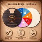 Chunful 6 Pcs 8" Large Office Door Sign 8 Status Options Wheel, Wood Color