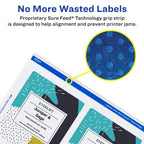 Avery® Printable Durable White Rectangle Labels, Sure Feed® Technology, 4.75" x 3.75", Print-to-the-Edge, Waterproof Labels, Laser & Pigment-Based Inkjet Compatible, 100 Total 100 labels