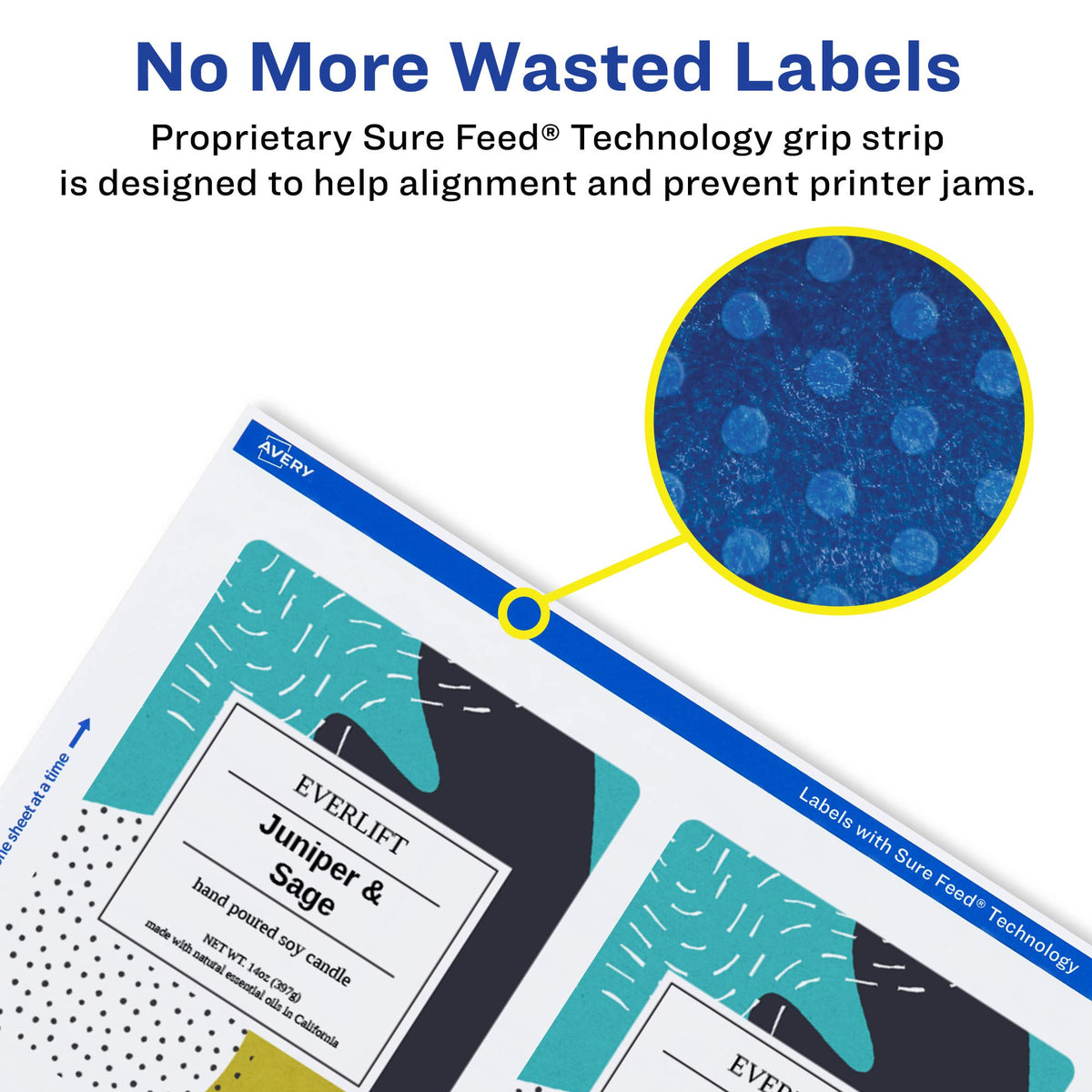 Avery® Printable Durable White Rectangle Labels, Sure Feed® Technology, 4.75" x 3.75", Print-to-the-Edge, Waterproof Labels, Laser & Pigment-Based Inkjet Compatible, 100 Total 100 labels