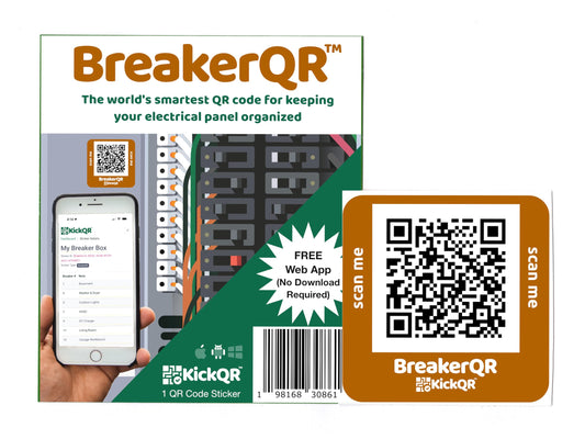 Smart QR Code Sticker for Digital Electrical Panel Notes and organizing Your Circuit Breaker Box | BreakerQR