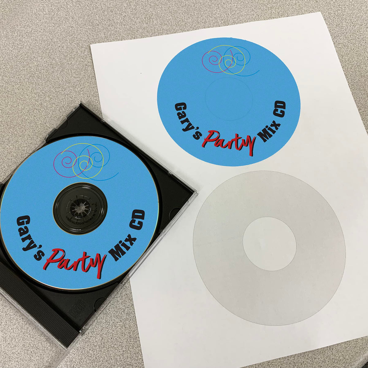 Blank Labels CD/DVD Inkjet Permanent | Laser Print Compatible | 25 Sheets 5824 Template