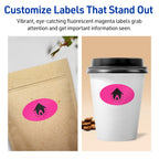 Avery Printable Oval Labels, Sure Feed Technology, 1-1/2" x 2-1/2", Neon Magenta Labels, Laser/Inkjet Printable, 360 Total, Great for Soaps and Candles 360 labels