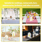 30 Pcs Clear Arch Acrylic Sign With Stand, Blank Arched Round Top Sheet for DIY Table Numbers, Wedding Photo Stand Holder, Party, Events, Parties Centerpieces Decor (4 x 6 Inch)