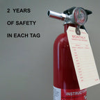 Fire Extinguisher Monthly Inspection Tags, Box of 100