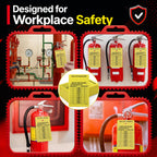 Lewtemi 100 Pcs Fire Extinguisher Inspection Tags with Zip Ties
