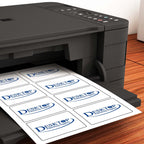 White Name Tag Labels 3 3/8" x 2 1/3" Permanent Adhesive - 800 Labels 3 3/8" x 2 1/3"