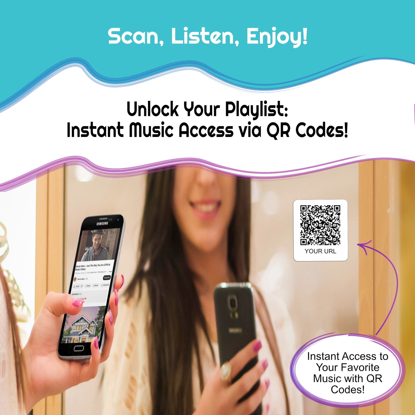 Custom Stickers QR Code and Business Stickers - Personalize Your Logo Stickers Customized Presence Customized Sticker Decals Text Name Image Photo Website UV Laminated