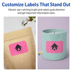 Avery Printable Rectangle Scalloped Labels, Sure Feed Technology, 2" x 3", Bright Pink Labels, Print-to-The-Edge, Laser/Inkjet Printable, 320 Total, Great for Mailing and Candles 320 labels