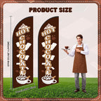 2 Pcs 11.2 FT Hot Chocolate Feather Flag Hot Chocolate Swooper Flag Only