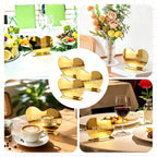 BLMHTWO 3pcs Gold Heart Reserved Table Signs for Wedding Party (3.94*5.5in)