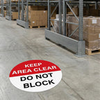 10 Pack 12"x12" Keep Area Clear Do Not Block Floor Sign Stickers Multicolor 10 Pack 12" Keep Area Clear Do Not Block