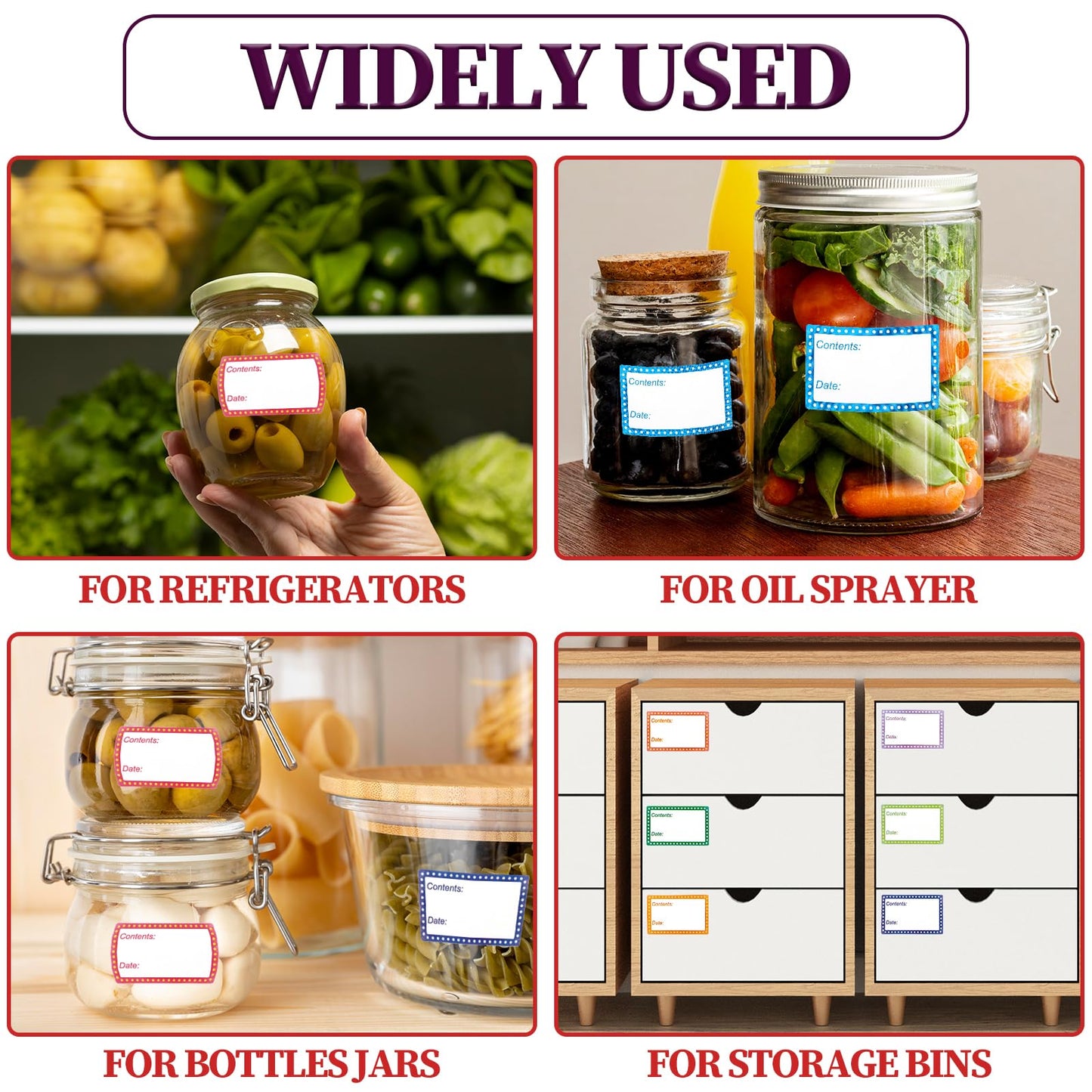 1000 PCS Removable Freezer Labels, Food Date Labels Freezer Labels, Jam and Jelly Jar Blank Labels, Waterproof Oil Resistant Canning Labels Multicolor Easy-to-distinguish Freezer Paper Labels 2