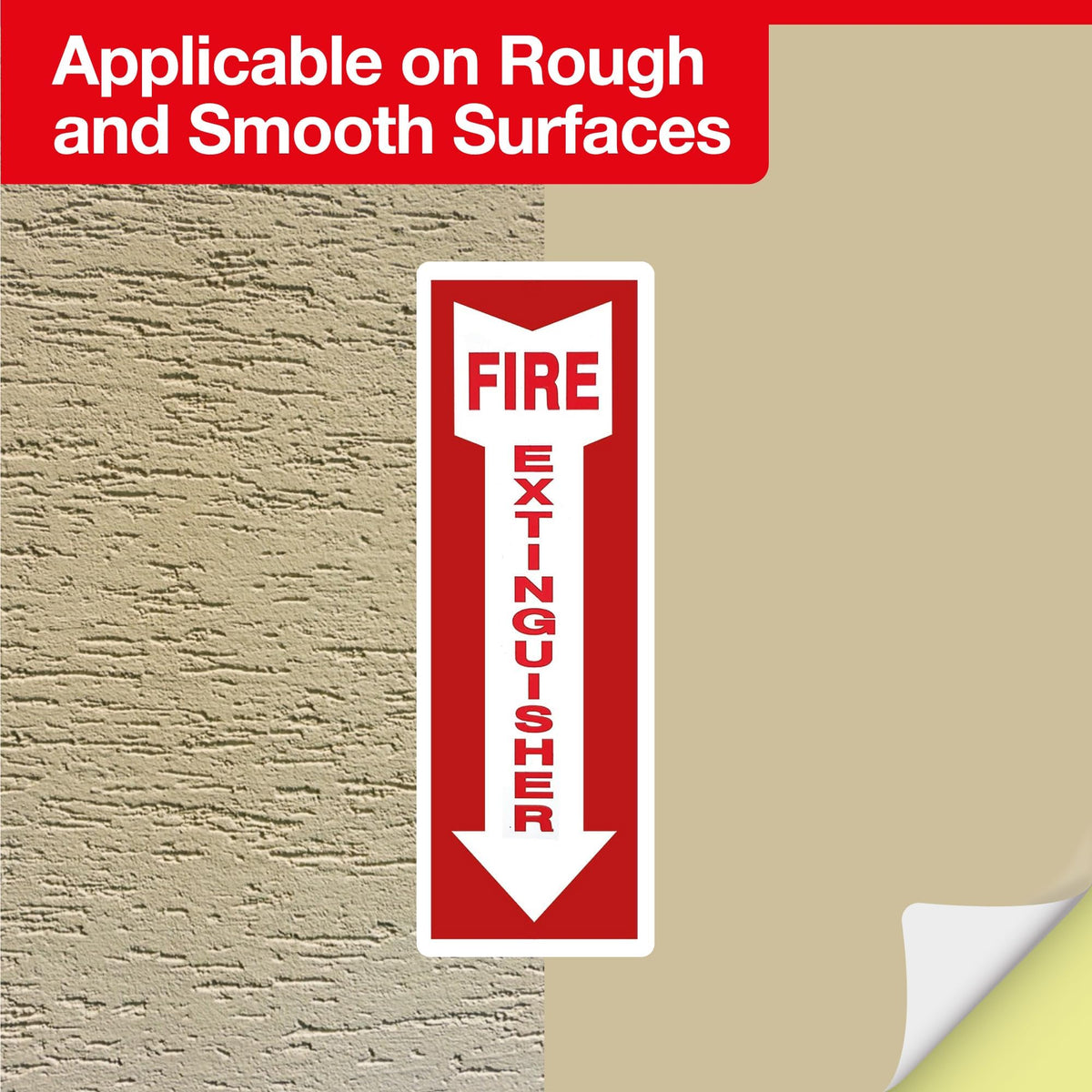 OLANZU Fire Extinguisher Stickers for Wall, 24 Pack, 4x12" Pack of 24