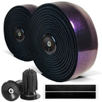 Road Bike Handlebar Tapes, Mirage Purple Bicycle Bar Tape with High Stain Resistance Silicone Surface, Shock Absorbing EVA Bike Grip Tapes for Handlebar (Set of 2, Purple)