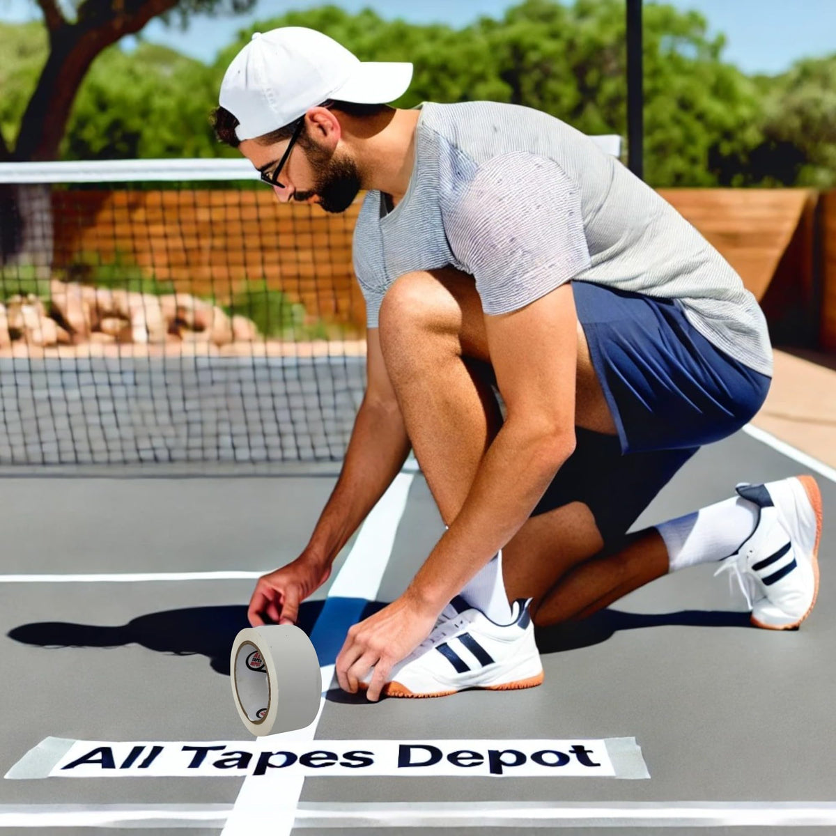 All Tapes Depot Orange Vinyl Pinstriping Tape, 1/4 inch x 36 Yards – Ideal for Pickleball Court Lines, Floor Marking, Crafts, Boats, Vehicles.