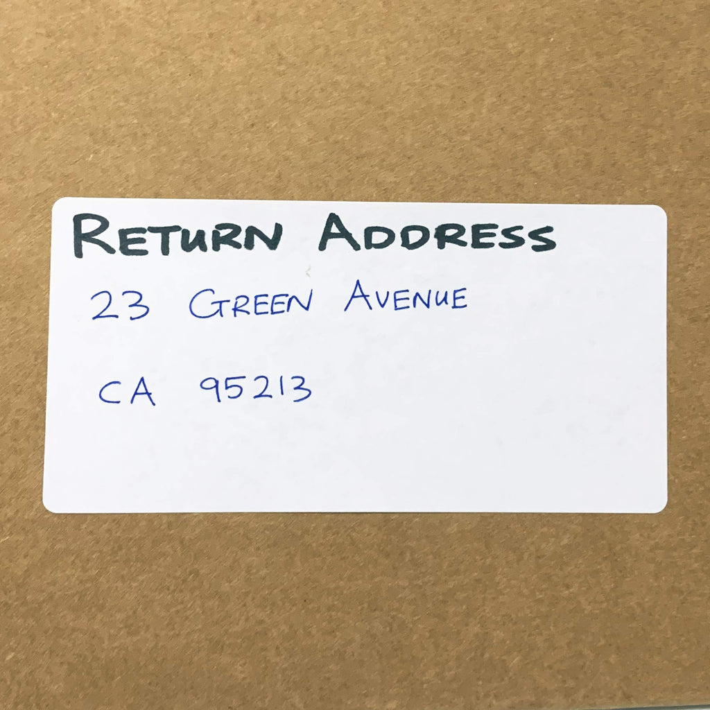 Set of 200 matte white all-purpose labels for storage bins, 4" x 2" size, by TownStix, ideal for organizing and labeling.
