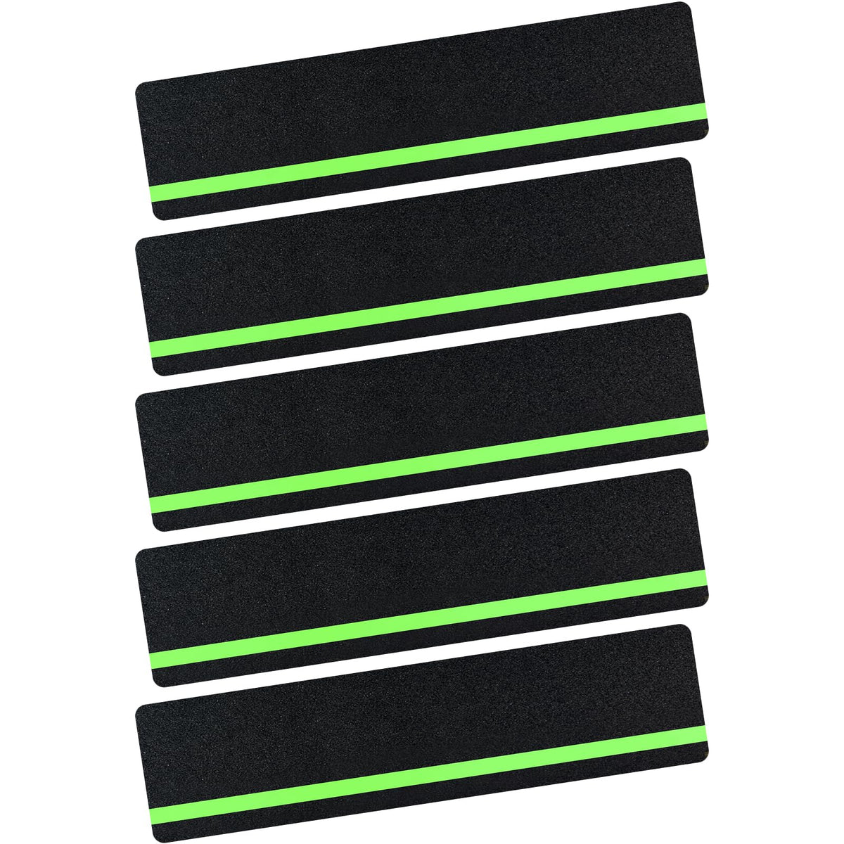 5 Pieces Anti Slip Tape with Glow in Dark Stripe Non Slip Tape with Luminous Stripe Anti Slip Grip Tape for Stairs Anti Slip Traction Tape, 6 by 24 Inches (Luminous)