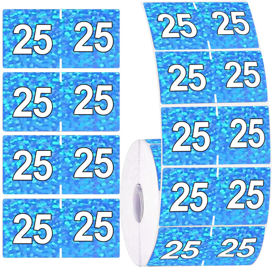 2025 Year Stickers Color Coding 3/4" x 1 1/2" File Folder Year Label Coded Colored Year Stickers for End Tab File Folder Organization Office Supplies 500 Pcs (Blue) Blue