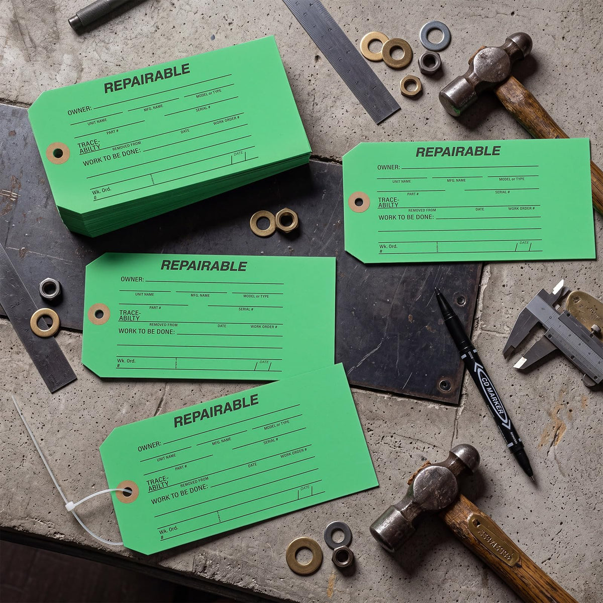 100 Pcs Inspection Tags Repairable Tag Maintenance Card