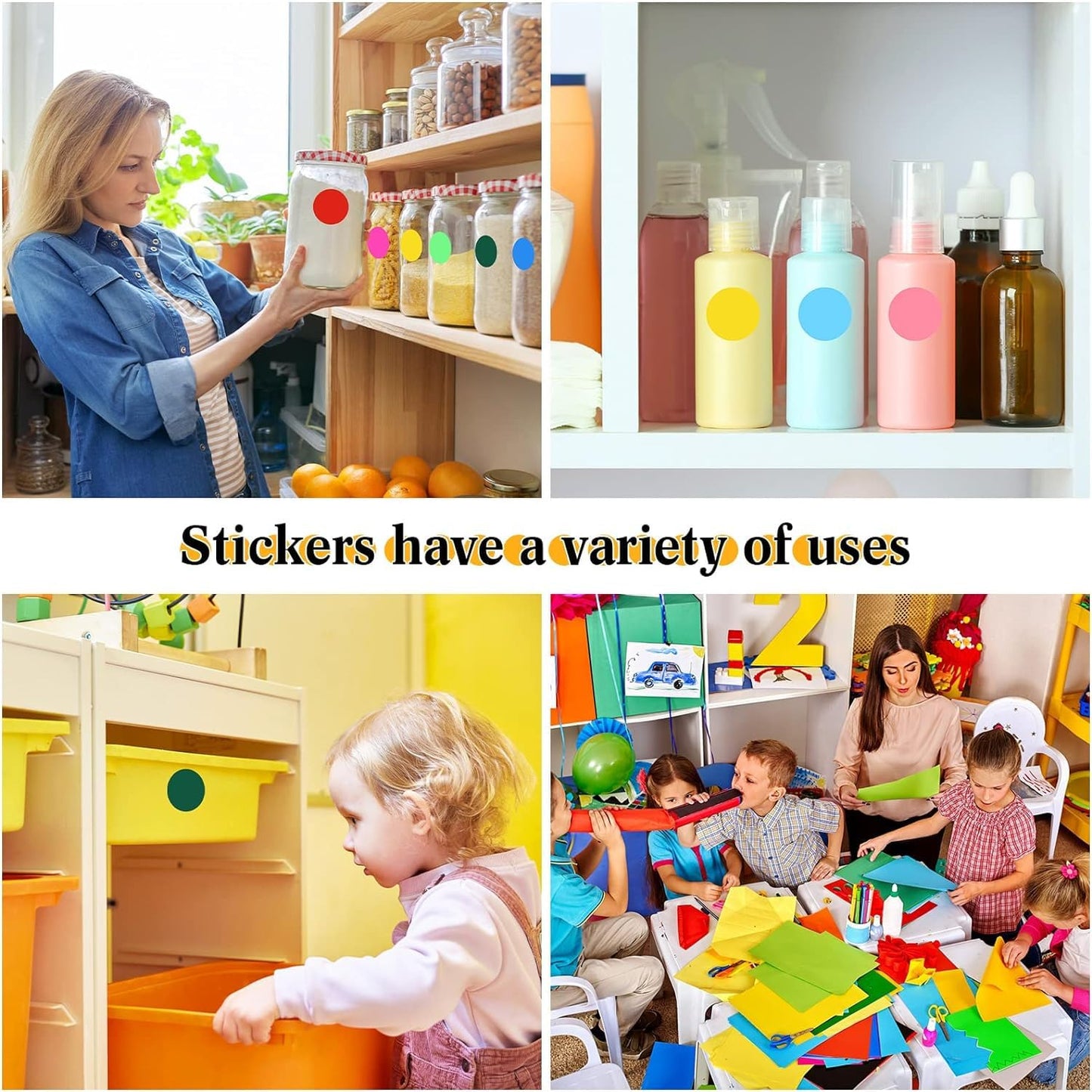 BlackDreams® 300 Piece Wine Color 50mm (2 Inch) Round Dot Sticker Self Adhesive Labels Writable Surface for Kids Activity, File Classification, Calendar Planner - Wine