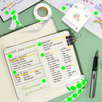 10000Pcs Fluorescent Green Dot Stickers, 1/2" Round Circle Label Permanent 10 Rolls-10000PCS