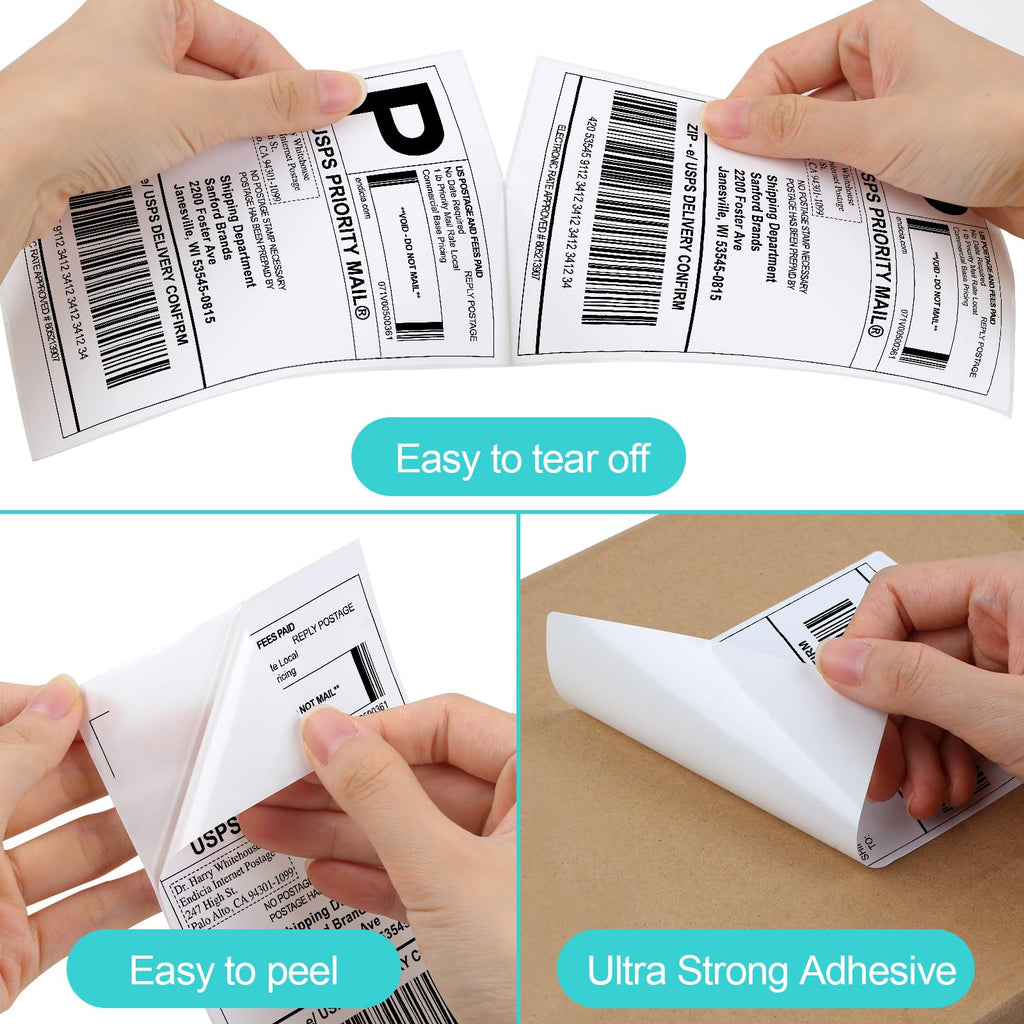 Joyberg 4x6 Thermal Labels - Strong Adhesive, White Thermal Printer Paper 240 Labels