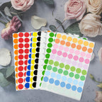 1610 PCS Colored Dot Stickers 3/4" Round Circle Color Coding Labels Macaron