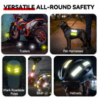 PHIXBEAR Premium Reflective Stickers, Super‑Bright & Waterproof, 16-Pack