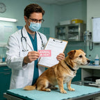 500 Pcs Animal in Heat Veterinary Labels 1x2 Inch – Estrus Cycle Tracking Stickers for Vet Clinics, Kennels & Breeding Farms – Heat Detection Monitoring Supplies