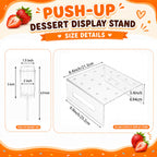 20 Hole Push Pop Cake Stand and 24 Clear Push-Up Cake Pop Shooter 24 Pack Round + Stand