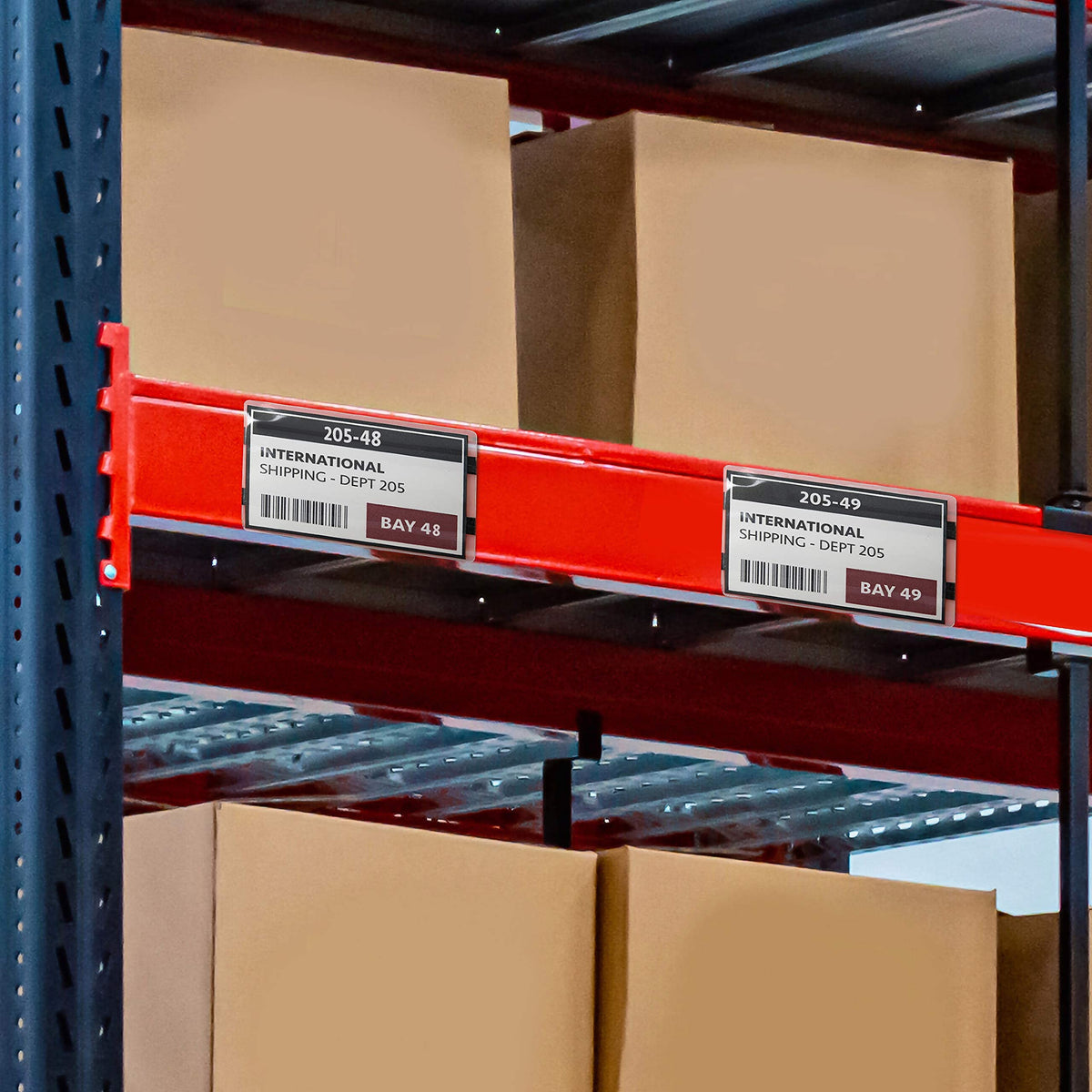 Pack of 25 - Pallet Rack Sign Holder with Two Magnetic Strips, Vinyl Pouch Label Holder with Side Opening, Rack & Shelf Card Holders, Size 3-1/2" Height x 5-1/2" Wide Pack of 25