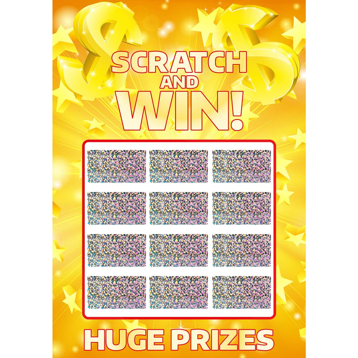 Leinuosen 1000 Pieces Scratch Off Sticker Silver Holographic Sticker DIY Make Your Own Lottery Ticket Gift 2 x 1 Inch Rectangle Glitter Labels for Office Games