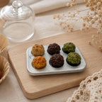 6 Piece Miniature Cake Set with Display Tray for Bakery Scenes