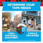 Bundle of Scotch Heavy Duty Packaging Tape, 1.88" x 54.6 yd, Designed for Packing, Shipping and Mailing, 3" Core, 6 Rolls + Scotch Magic Tape, 3 Dispensered Rolls, Clear Tape, 3/4 x 300 Inches Heavy Duty Tape + Magic Tape
