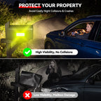 PHIXBEAR Premium Reflective Stickers, Super‑Bright & Waterproof, 16-Pack