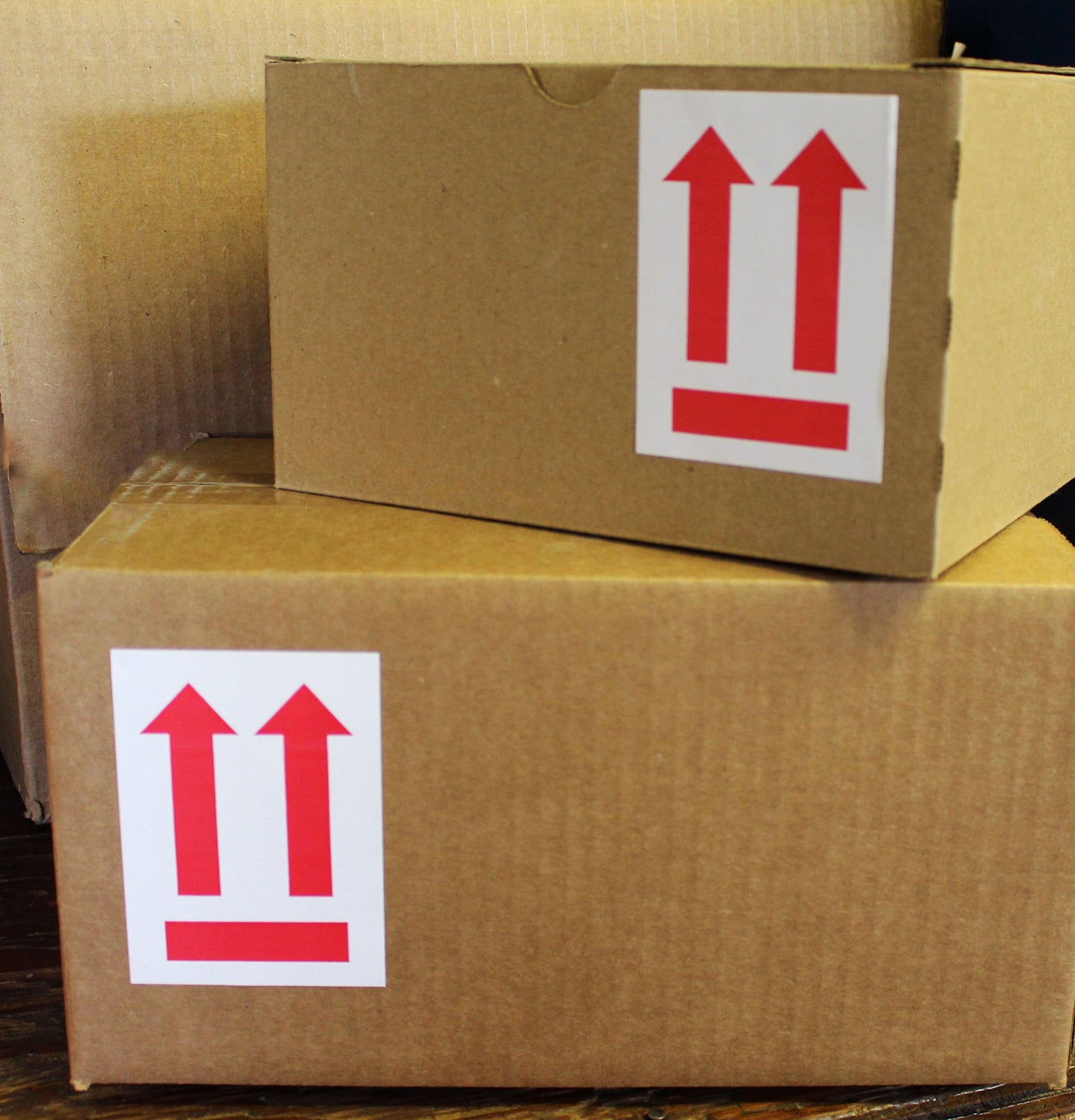 ChromaLabel 3 x 4 inch This Side Up Handling Labels with Arrow Imprint, 500 per Roll